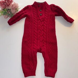 Red Cable knit Sweater 12-18 months Baby Gap Sweater One piece 12-18 months